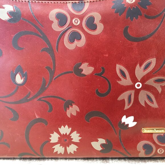 Giorgio Fabiani Print Leather Handled Bag with Shoulder Strap - Picture 3 of 7